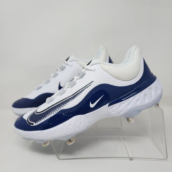 Nike Baseball Cleats Mens 9 White Alpha Huarache React Elite 4 Low Logo Lace Up - Picture 2 of 8